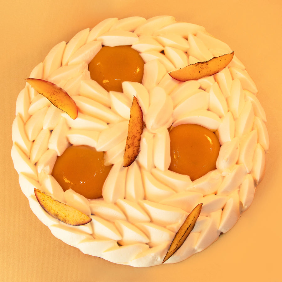 Tarte pêche à partager