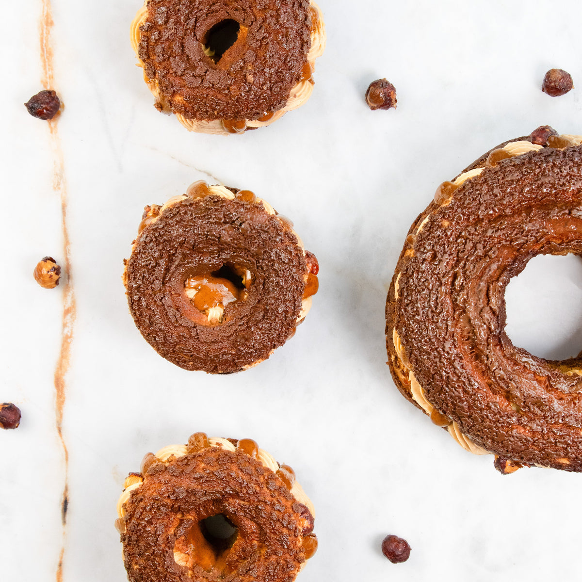 Paris-Brest chocolat praliné individuel présentation