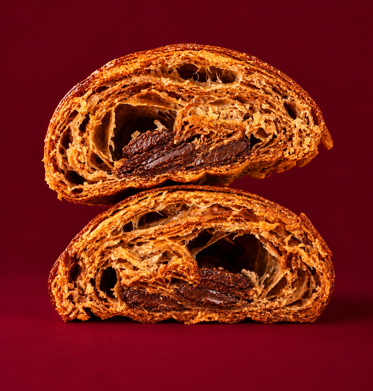 Pain au chocolat strié