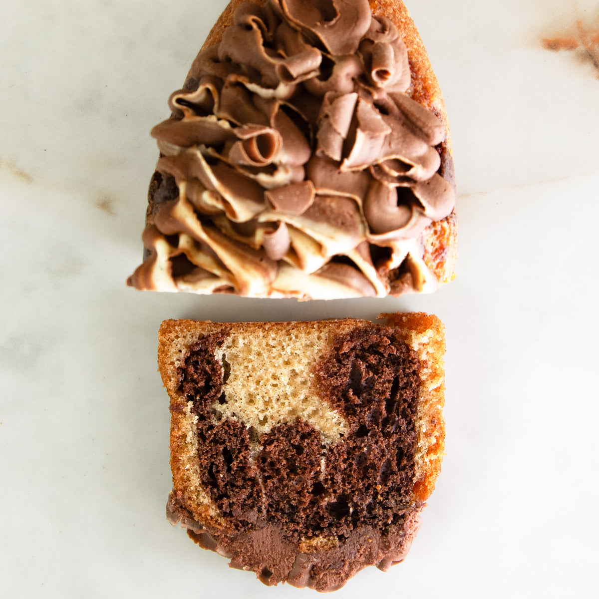 Cake marbré vanille chocolat - Philippe Conticini