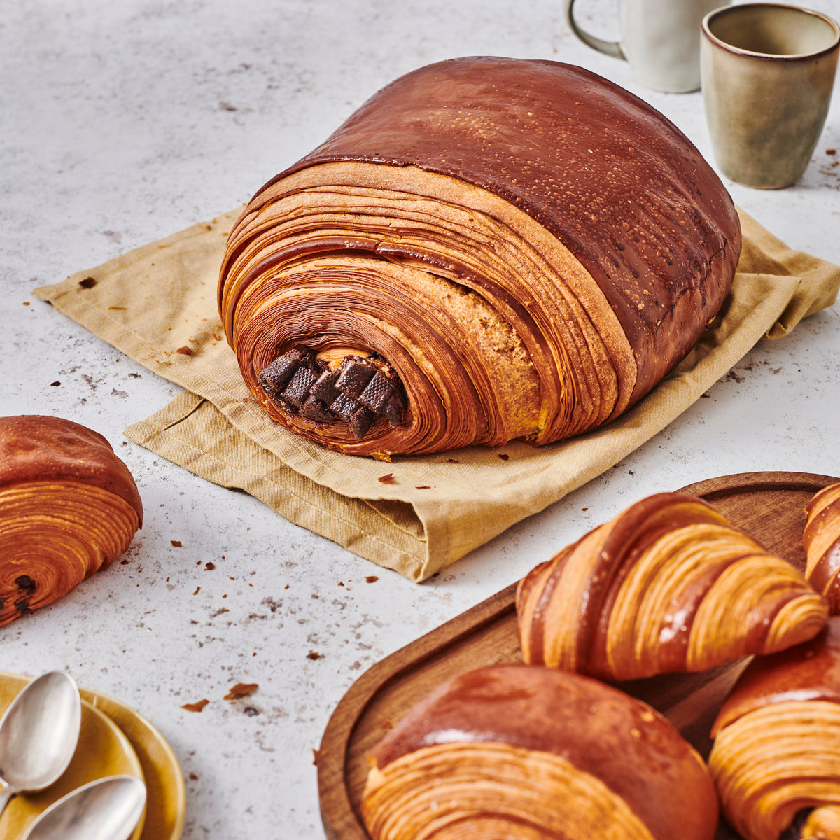 Pain au Chocolat XXL gros plan