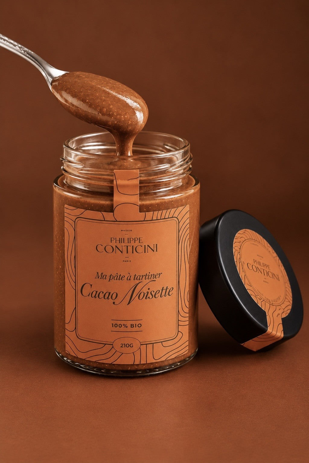 Ma pâte à tartiner cacao noisettes ouverte